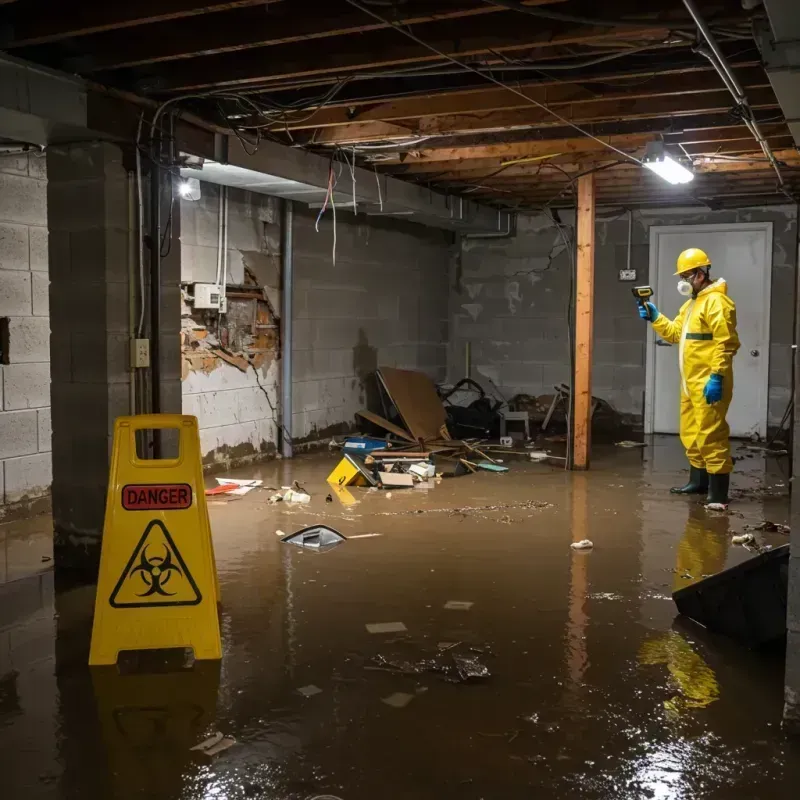 Flooded Basement Electrical Hazard in Middletown, NY Property